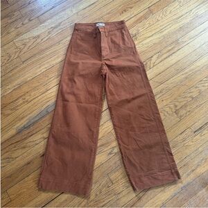 Madewell Slim Emmett Wide-Leg Crop Pants 25 Tall